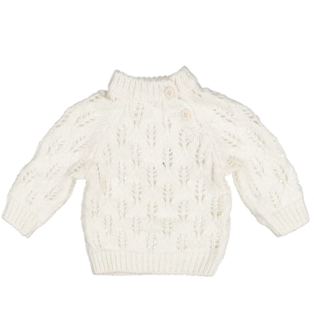NWT Pequeno Tocon White Knit Sweater